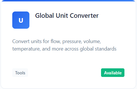 Plumbing Booster global unit converter screen